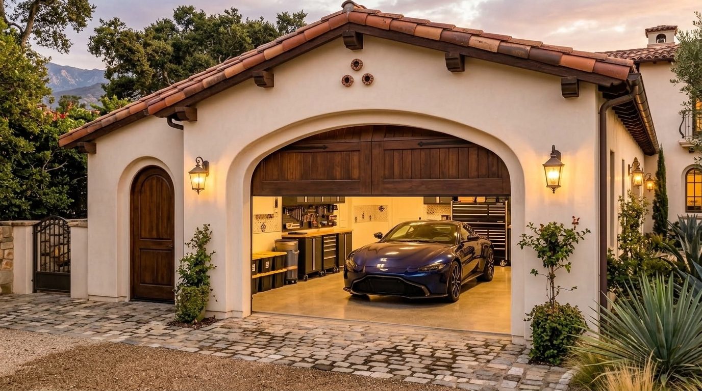 Martin Garage Door Services Garage Door Gliding Open Revealing Warm Illuminated Interior